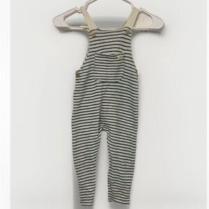 Zara Striped Kids Overalls - Cream and Blue